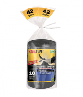 XTRA TUFF HEAVY DUTY CONTRACTOR BAGS 42GAL 10CT 12/CS-30105